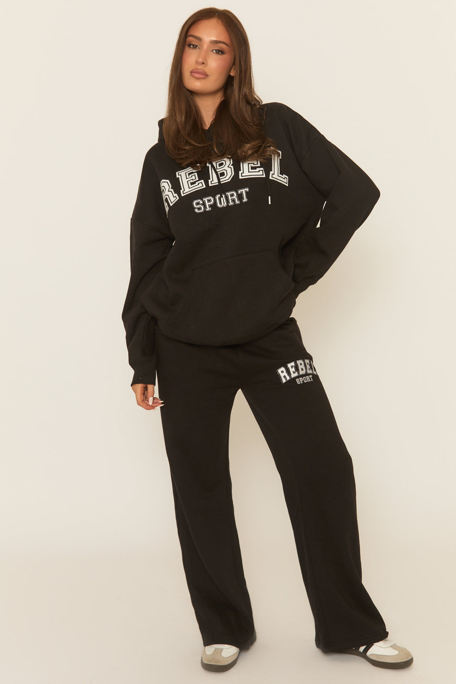 Black Rebel Sport Wide Leg Joggers - Luciana