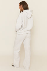 Light Grey Marl Rebel Sport Wide Leg Joggers - Ariyah