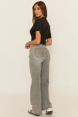 Black Short Sleeve Cinched Waist T-Shirt - Hilde