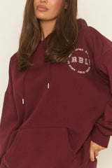 Wine Rebel Sport Oversized Hoodie - Kendall