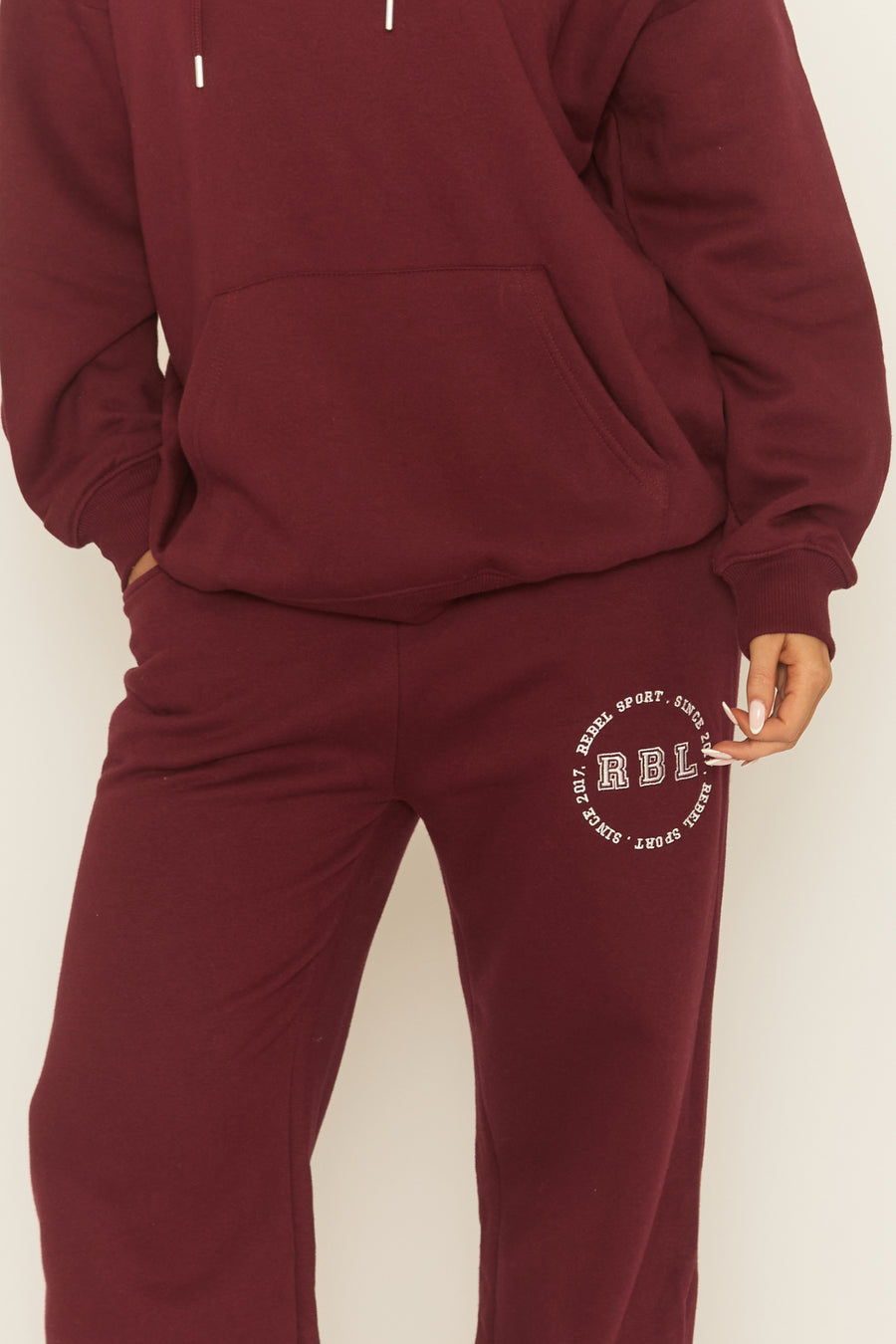 Wine Rebel Sport Wide Leg Joggers - Mckenna
