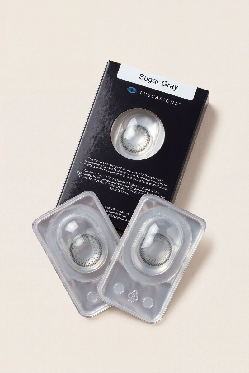 Eyecasions Sugar Gray Contact Lenses
