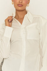 White Tie Back Long Sleeve Shirt - Harris
