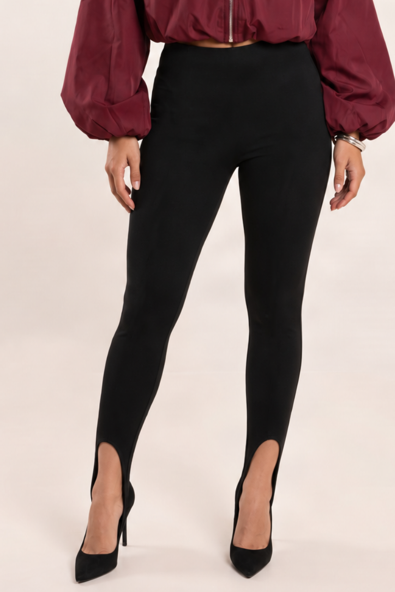 Black Sculpt Stirrup Leggings - Dayna