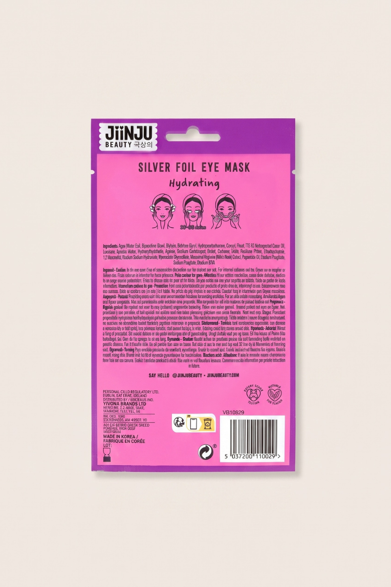 Jiinju 2x2ml Under Eye Mask Silver Foil Hydrating