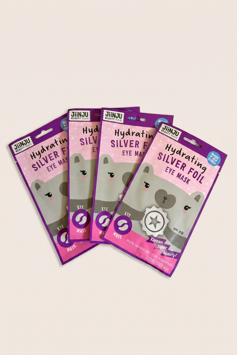 Jiinju 2x2ml Under Eye Mask Silver Foil Hydrating