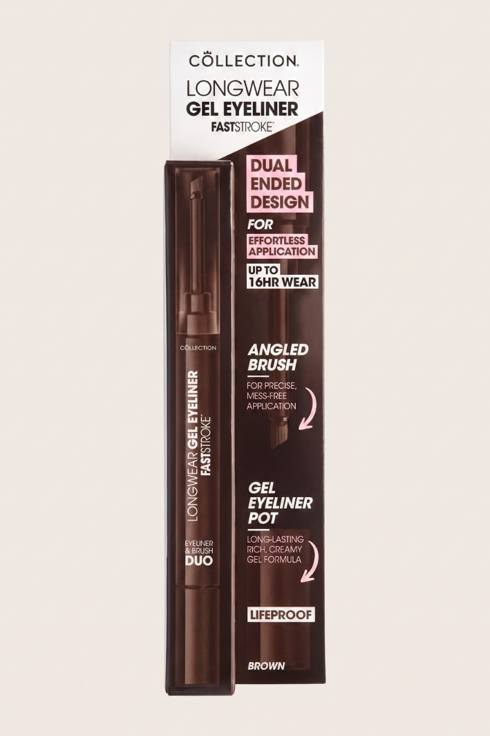 Collection Fast Stroke Longwear Gel Eyeliner Pot & Brush Brown