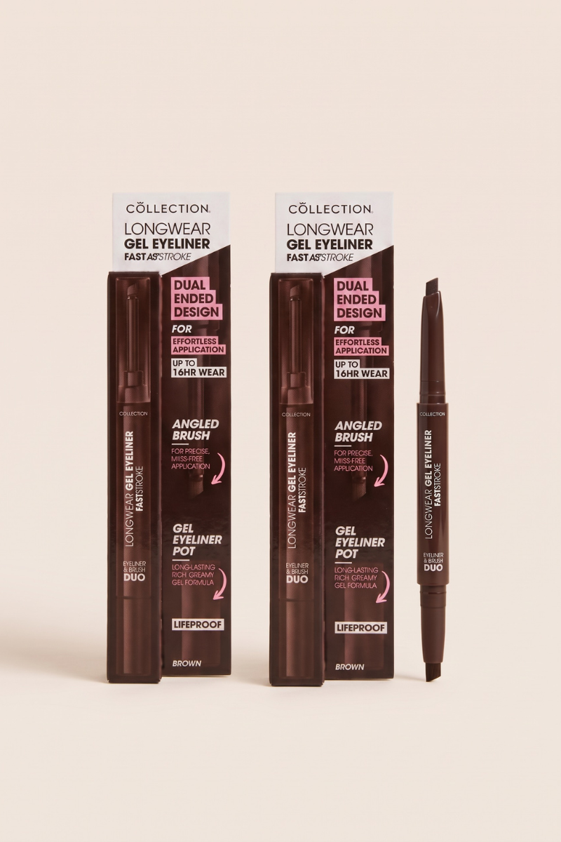 Collection Fast Stroke Longwear Gel Eyeliner Pot & Brush Brown