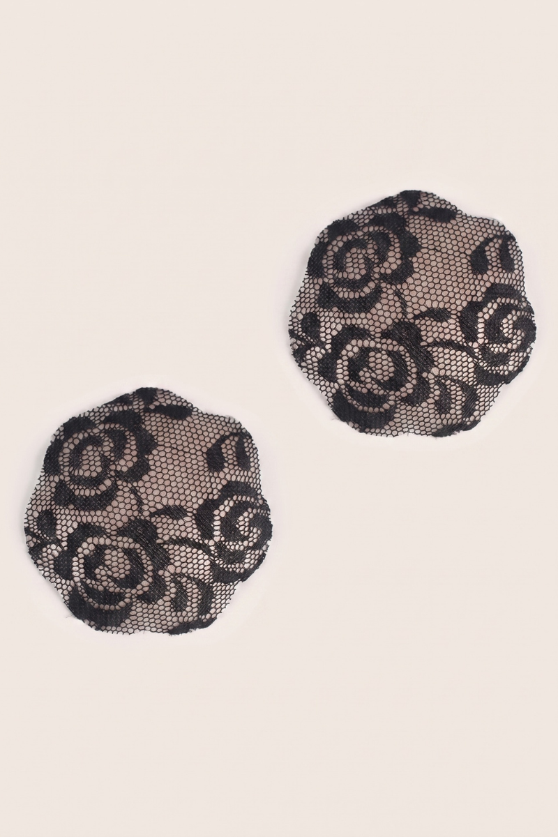 Black Lace Nipple Covers - Marla