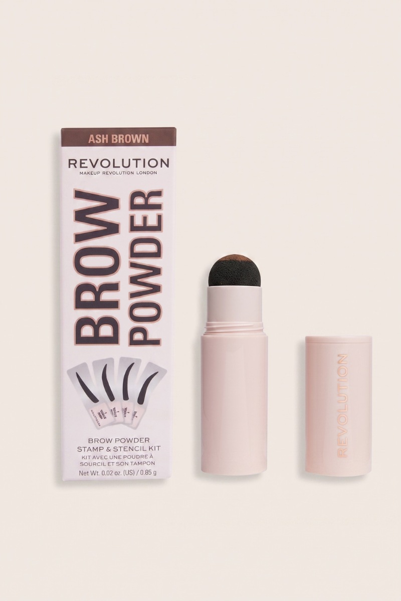 Revolution Brow Powder Stamp & Stencil Kit Ash Brown