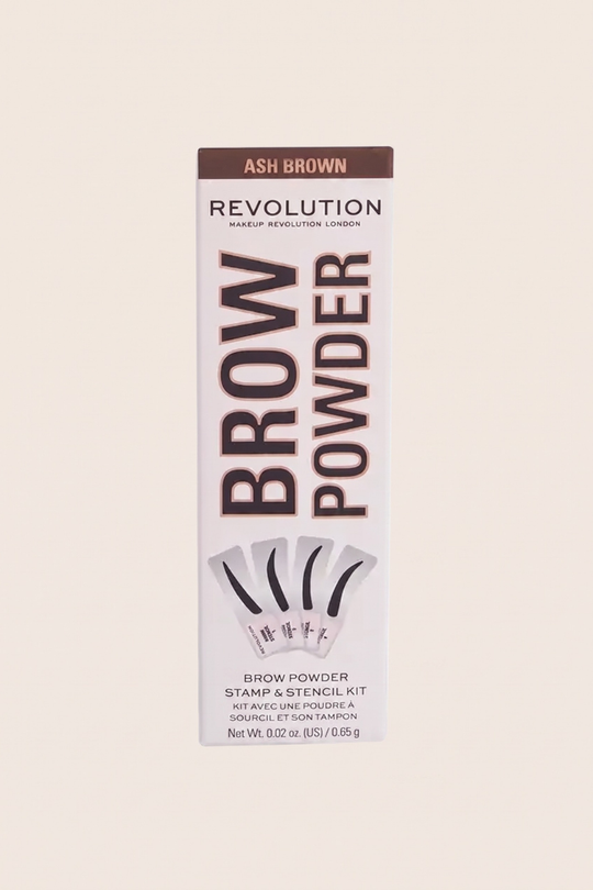 Revolution Brow Powder Stamp & Stencil Kit Ash Brown