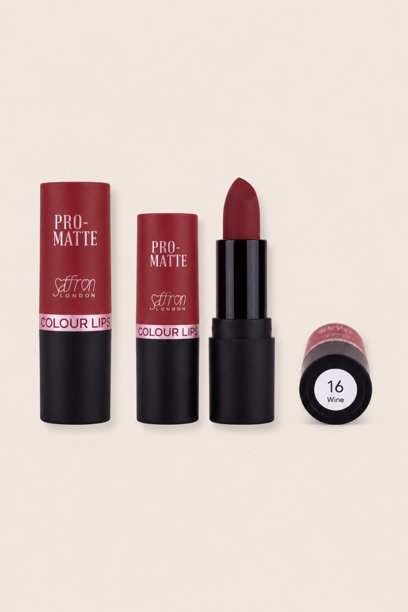 Saffron Pro Matte Wine Lipstick