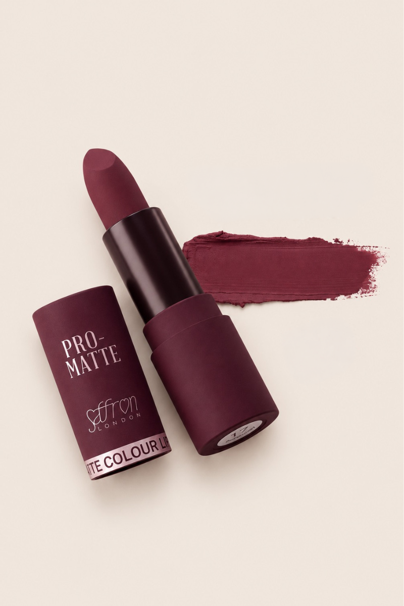 Saffron Pro Matte Burgundy Lipstick
