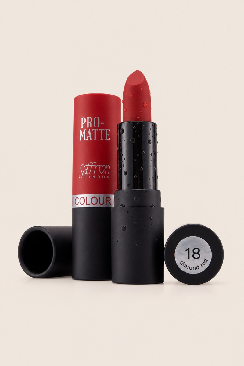 Saffron Pro Matte Diamond Red Lipstick