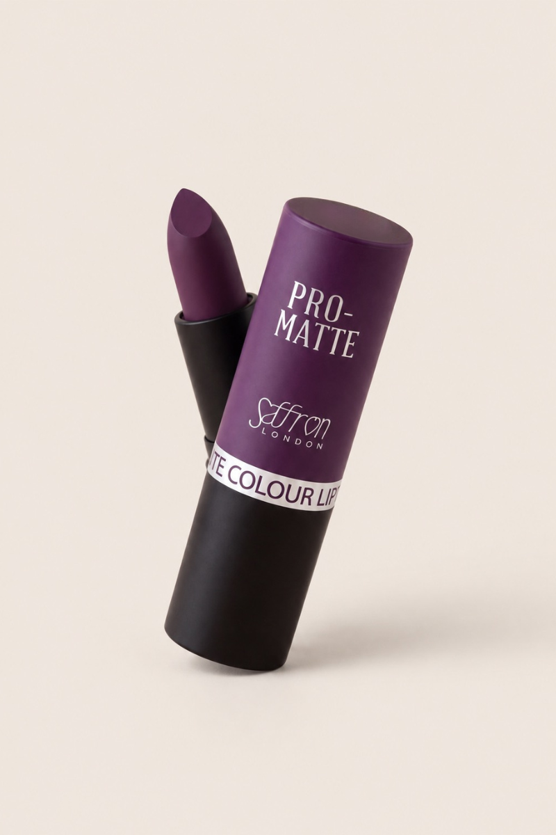 Saffron Pro Matte Purple Passion Lipstick