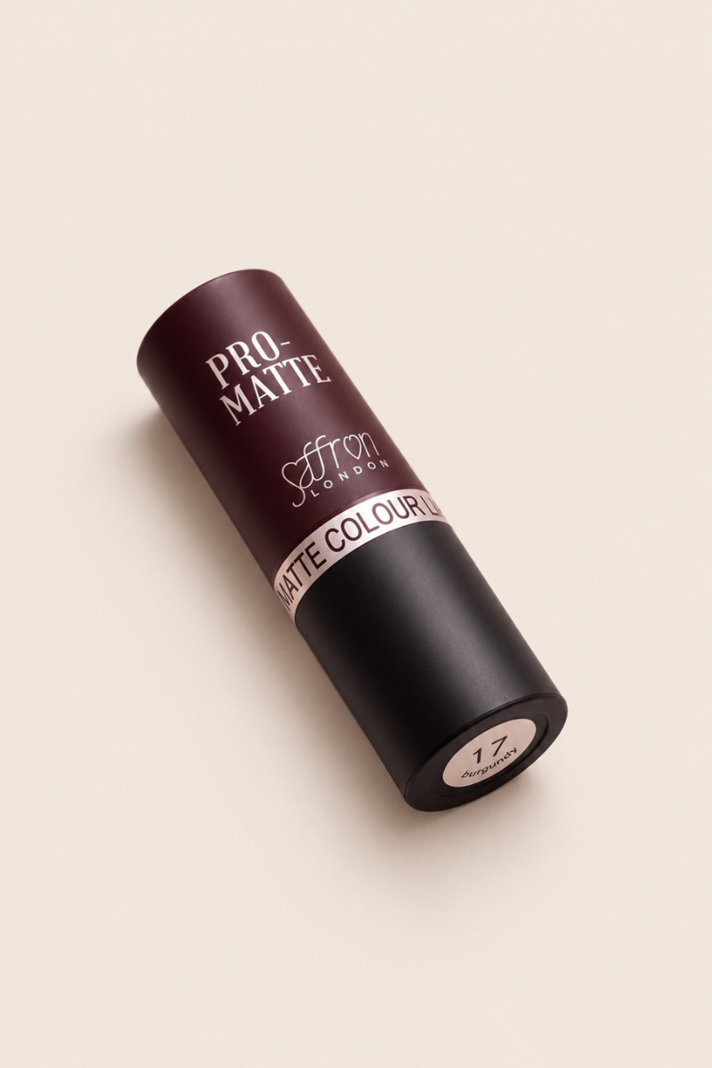 Saffron Pro Matte Burgundy Lipstick