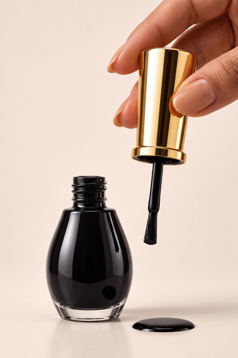 Jet Black Nail Polish