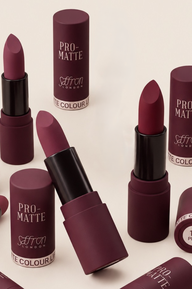 Saffron Pro Matte Burgundy Lipstick