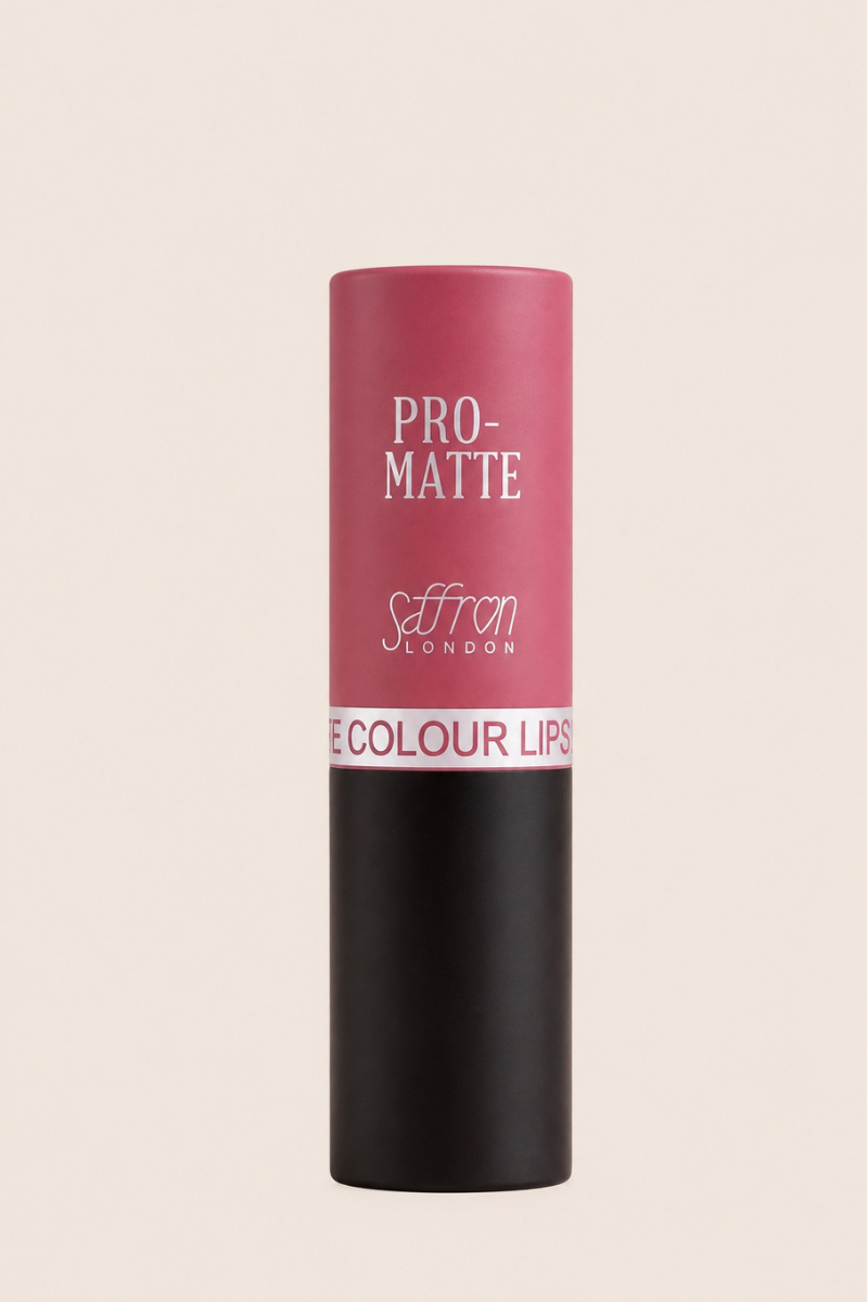 Saffron Pro Matte Deep Pink Lipstick