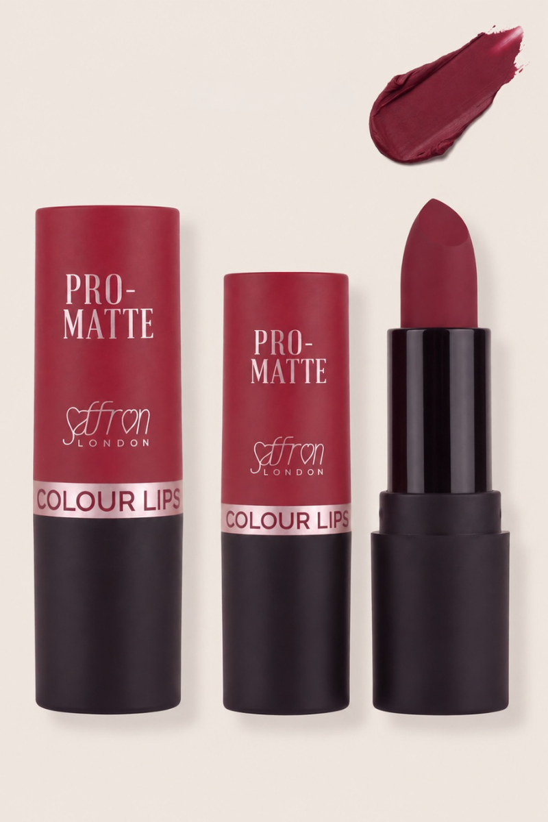 Saffron Pro Matte Wine Lipstick