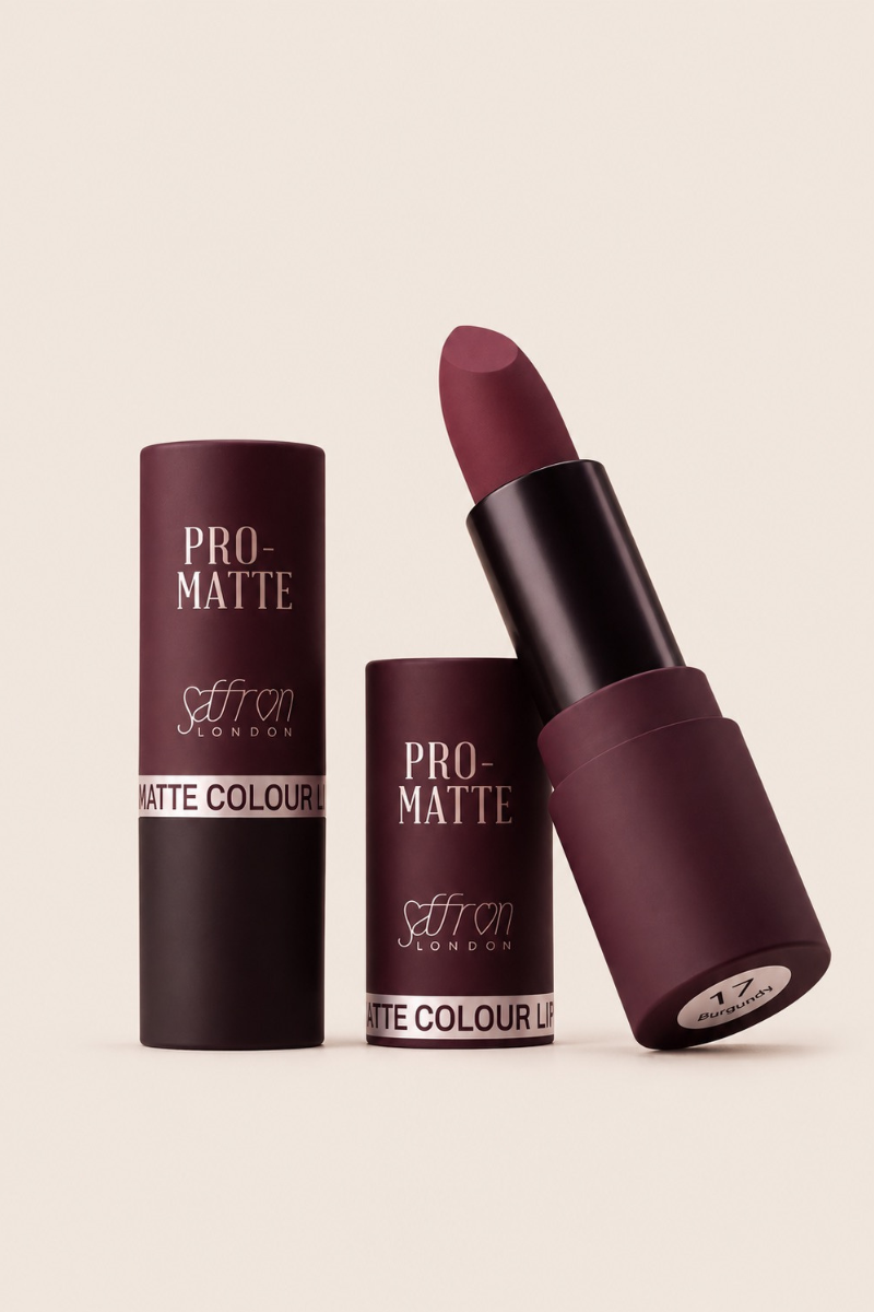 Saffron Pro Matte Burgundy Lipstick