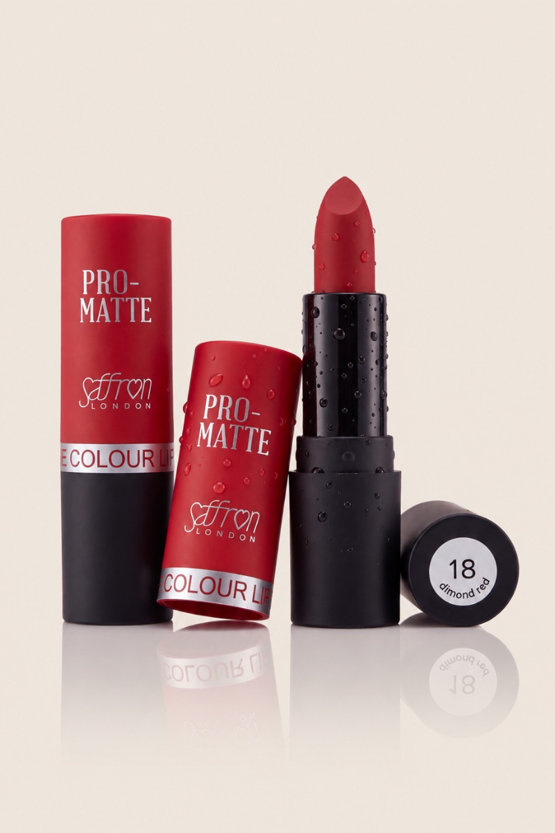 Saffron Pro Matte Diamond Red Lipstick