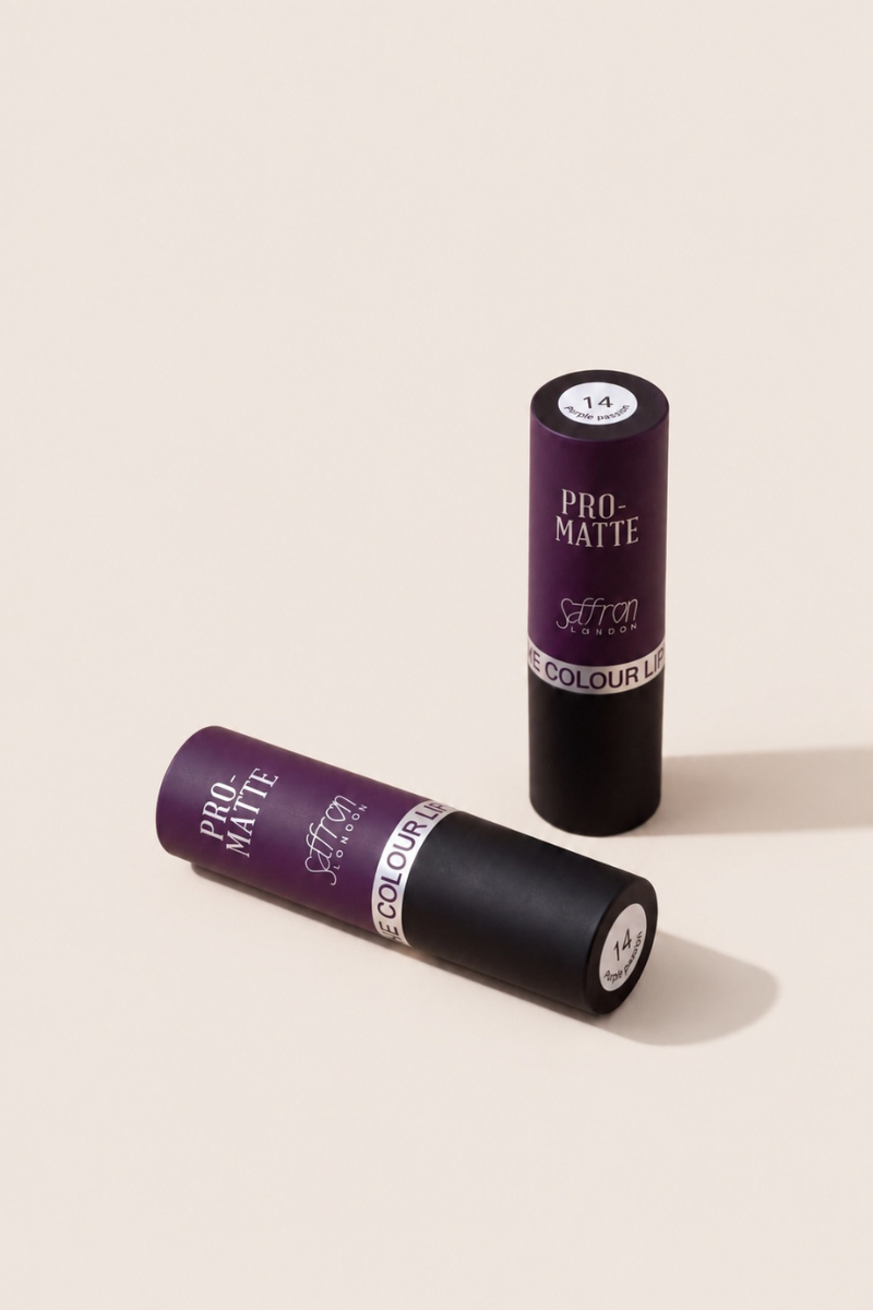 Saffron Pro Matte Purple Passion Lipstick