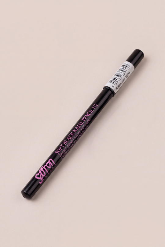 Saffron Soft Black Kajal Eye Pencil
