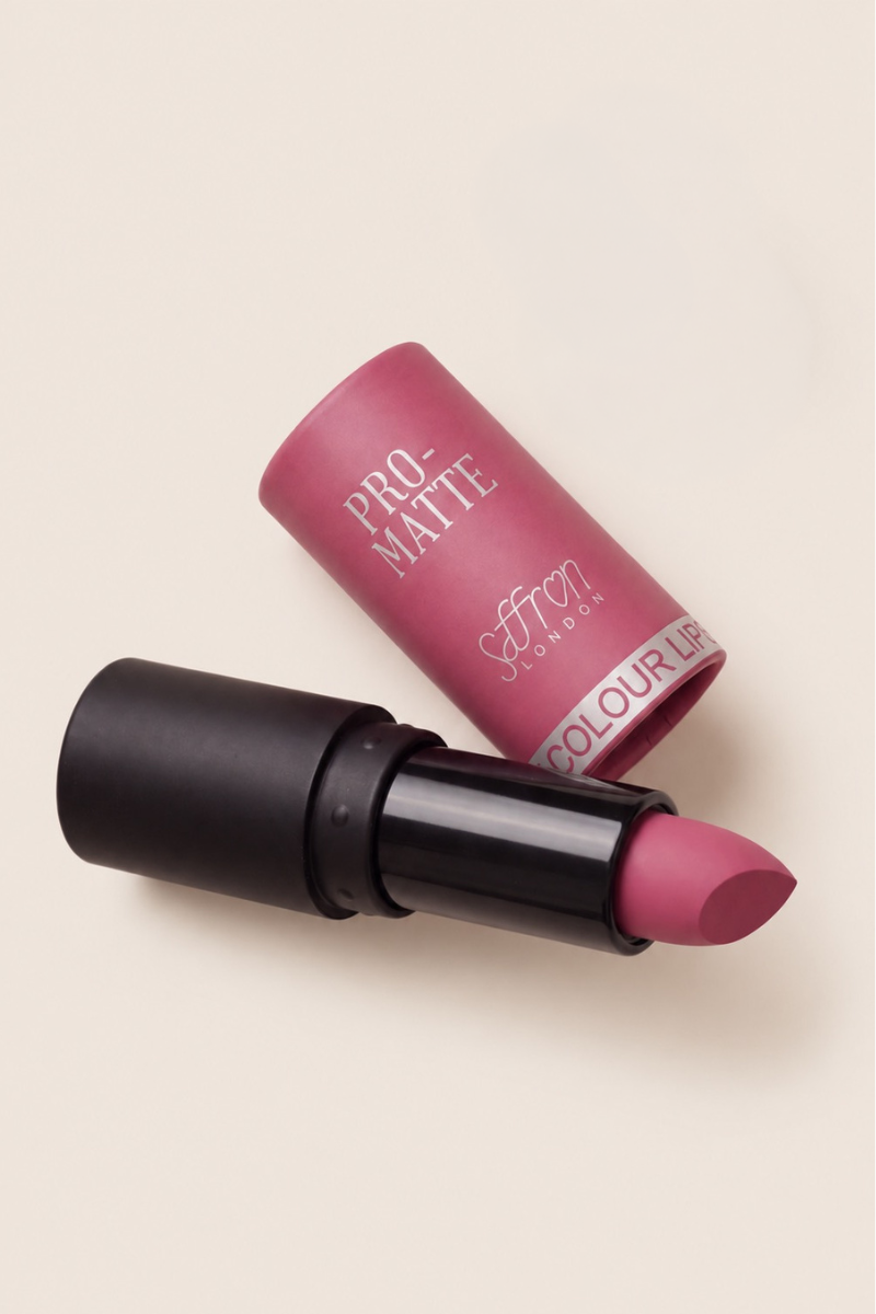 Saffron Pro Matte Deep Pink Lipstick