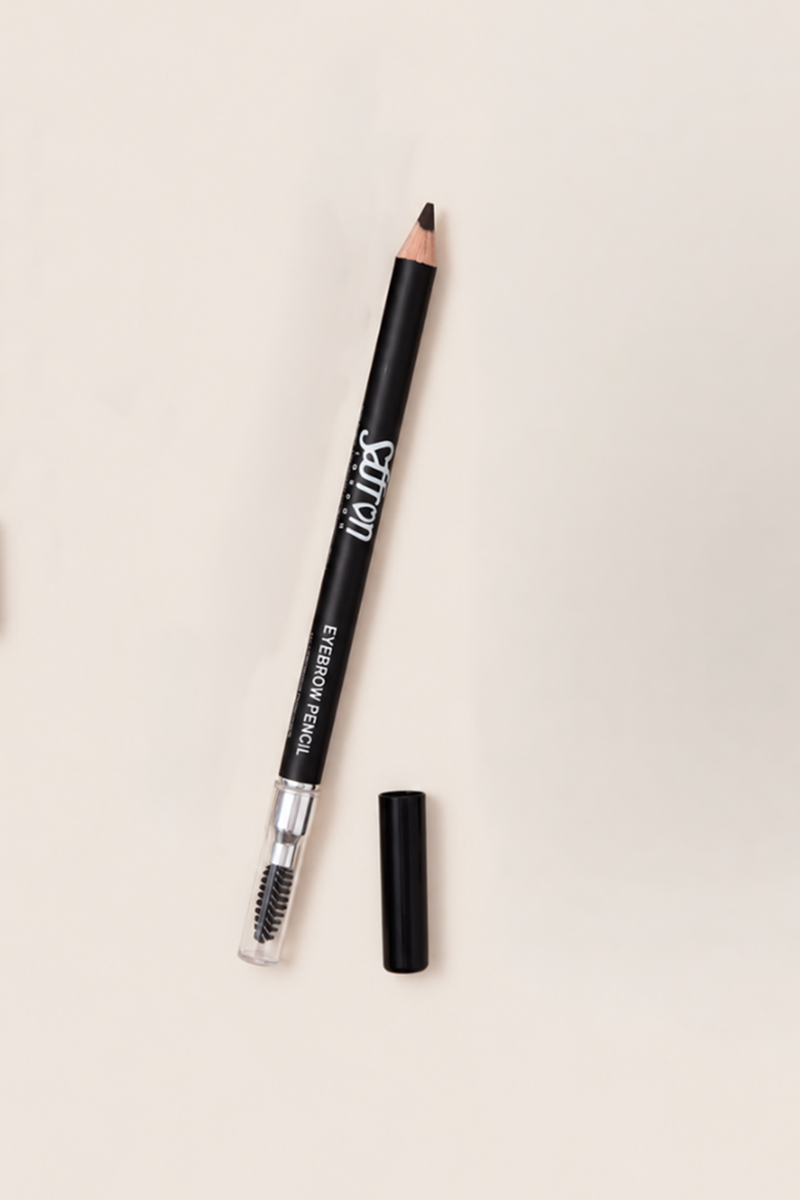 Saffron Black Eyebrow Pencil With Brush