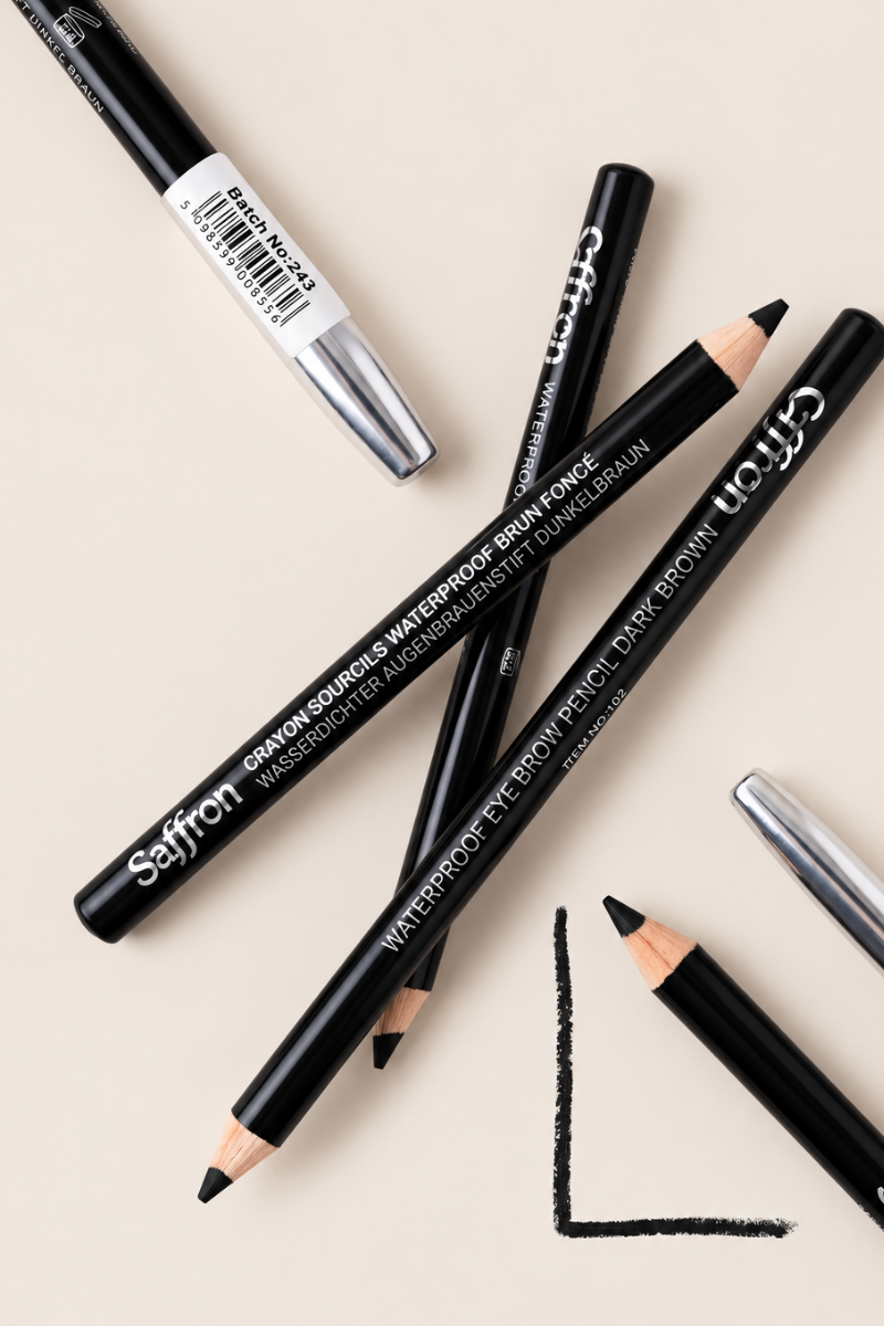 Saffron Black Waterproof Eyebrow Pencil