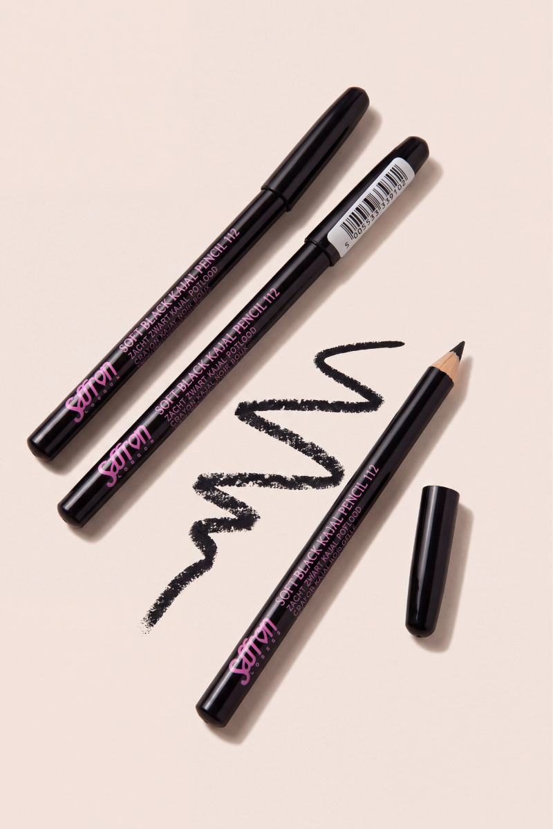 Saffron Soft Black Kajal Eye Pencil