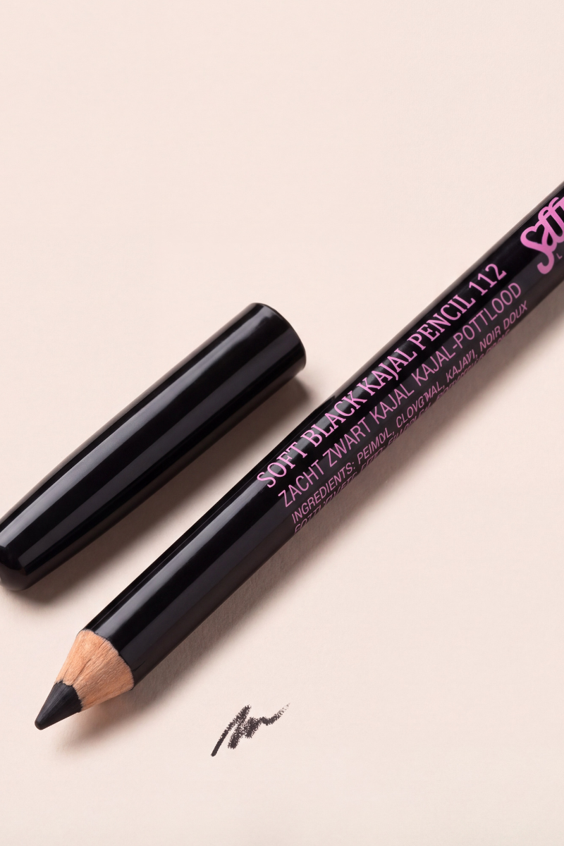 Saffron Soft Black Kajal Eye Pencil