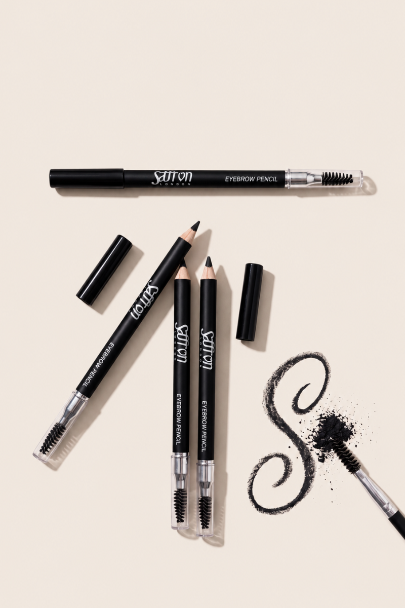 Saffron Black Eyebrow Pencil With Brush