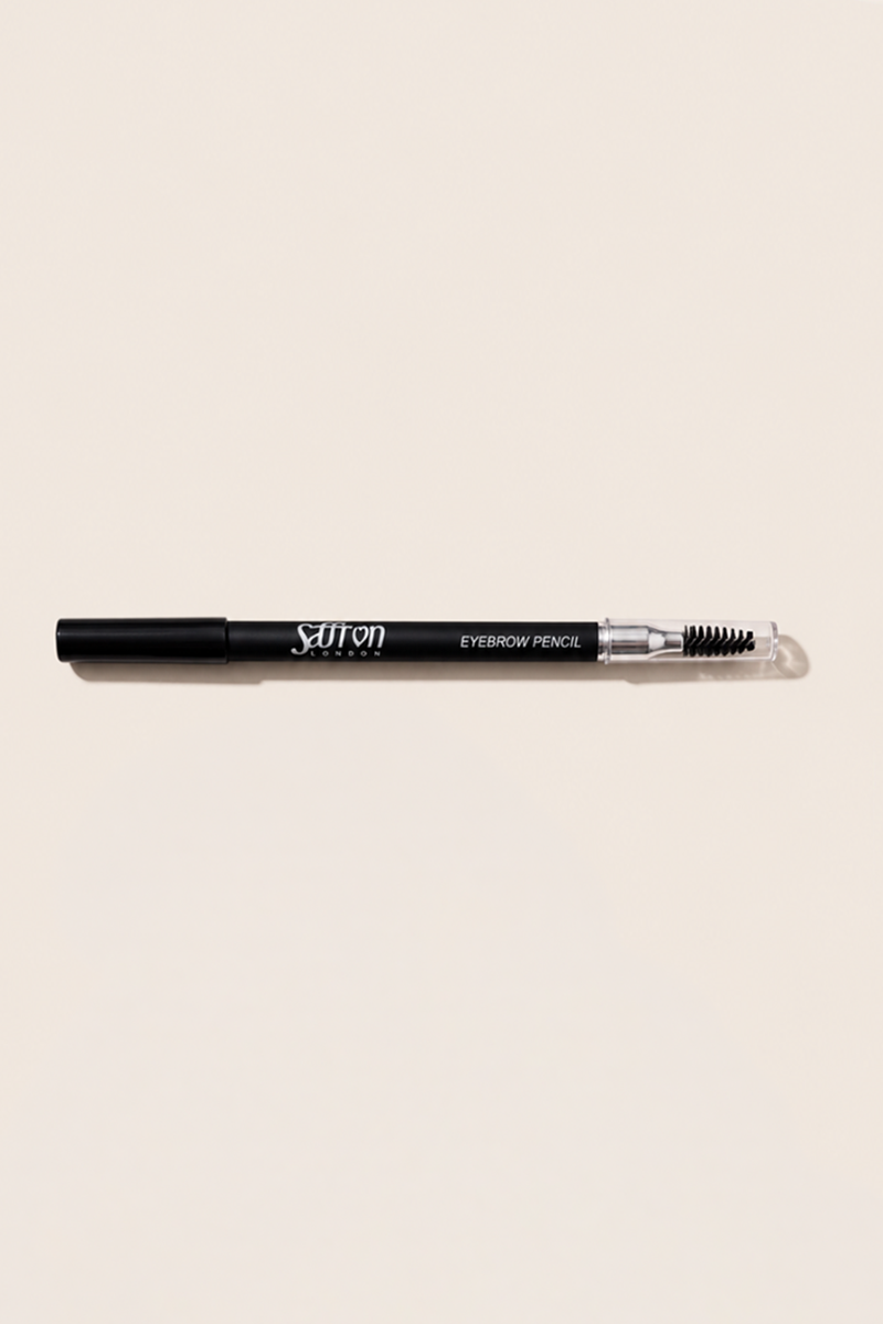 Saffron Black Eyebrow Pencil With Brush
