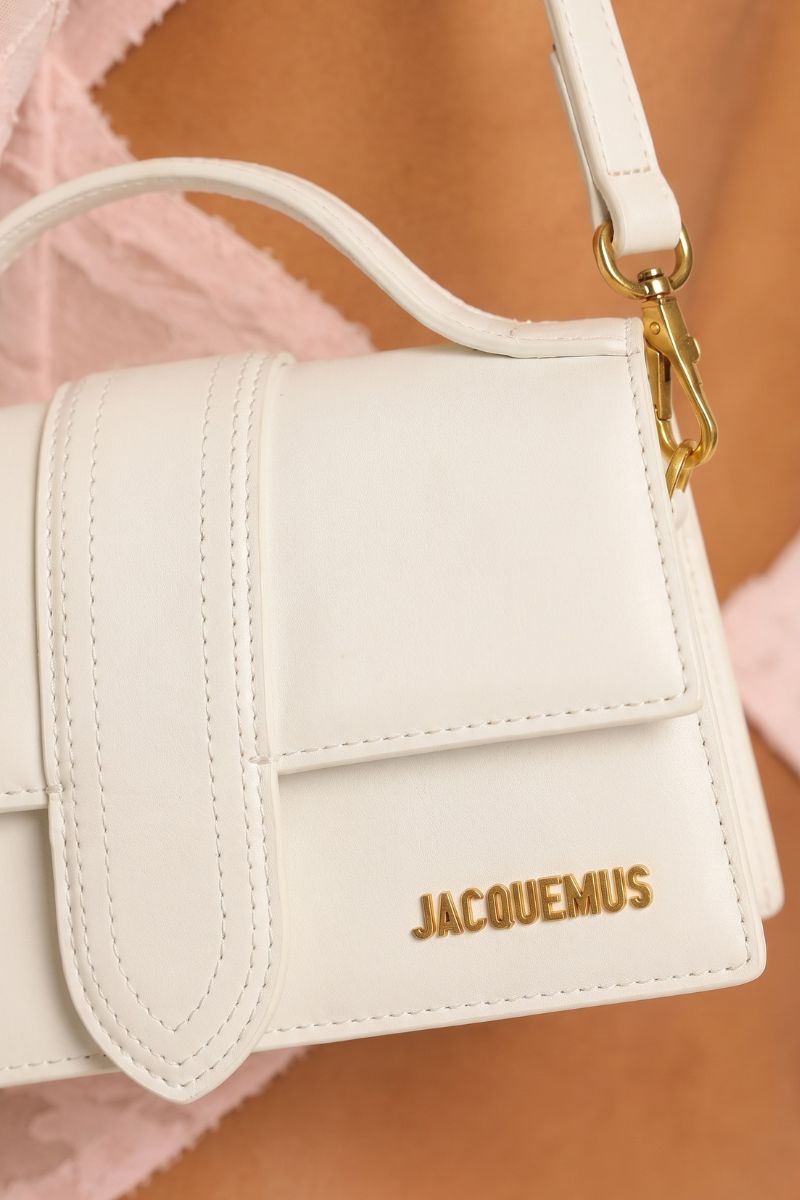 White Logo Detail Faux Leather Grab Bag - Jaden