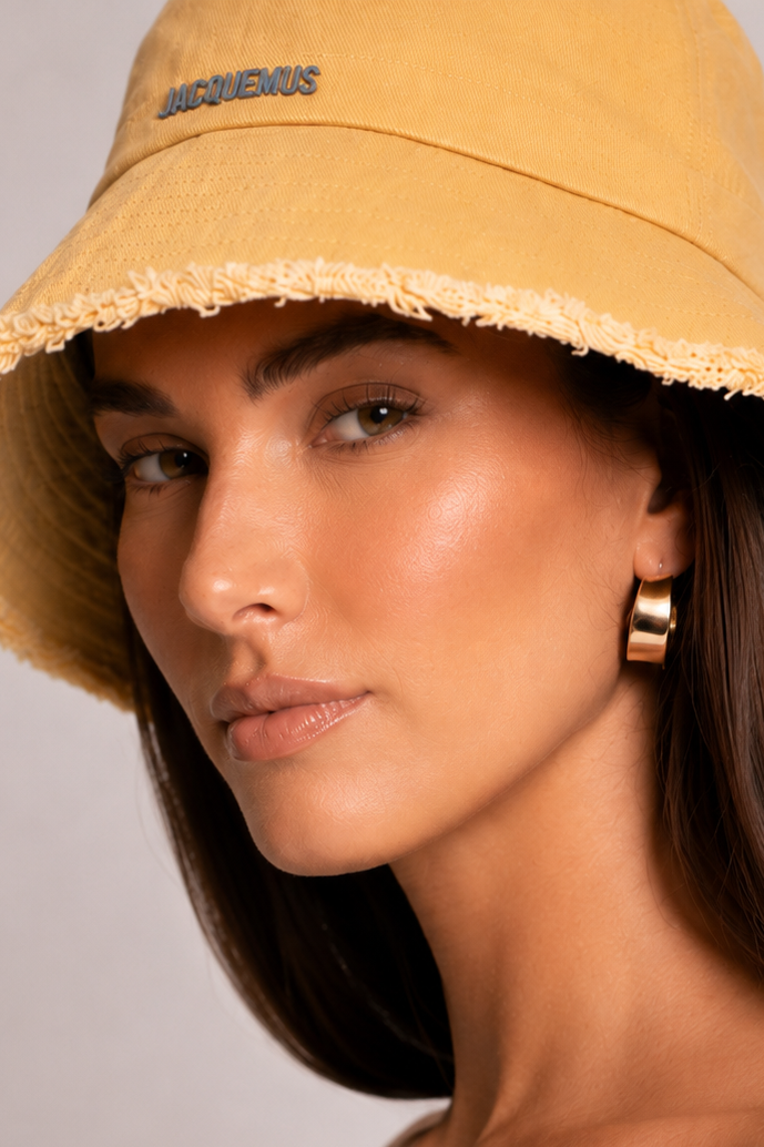 Beige Logo Detail Bucket Hat - Stella