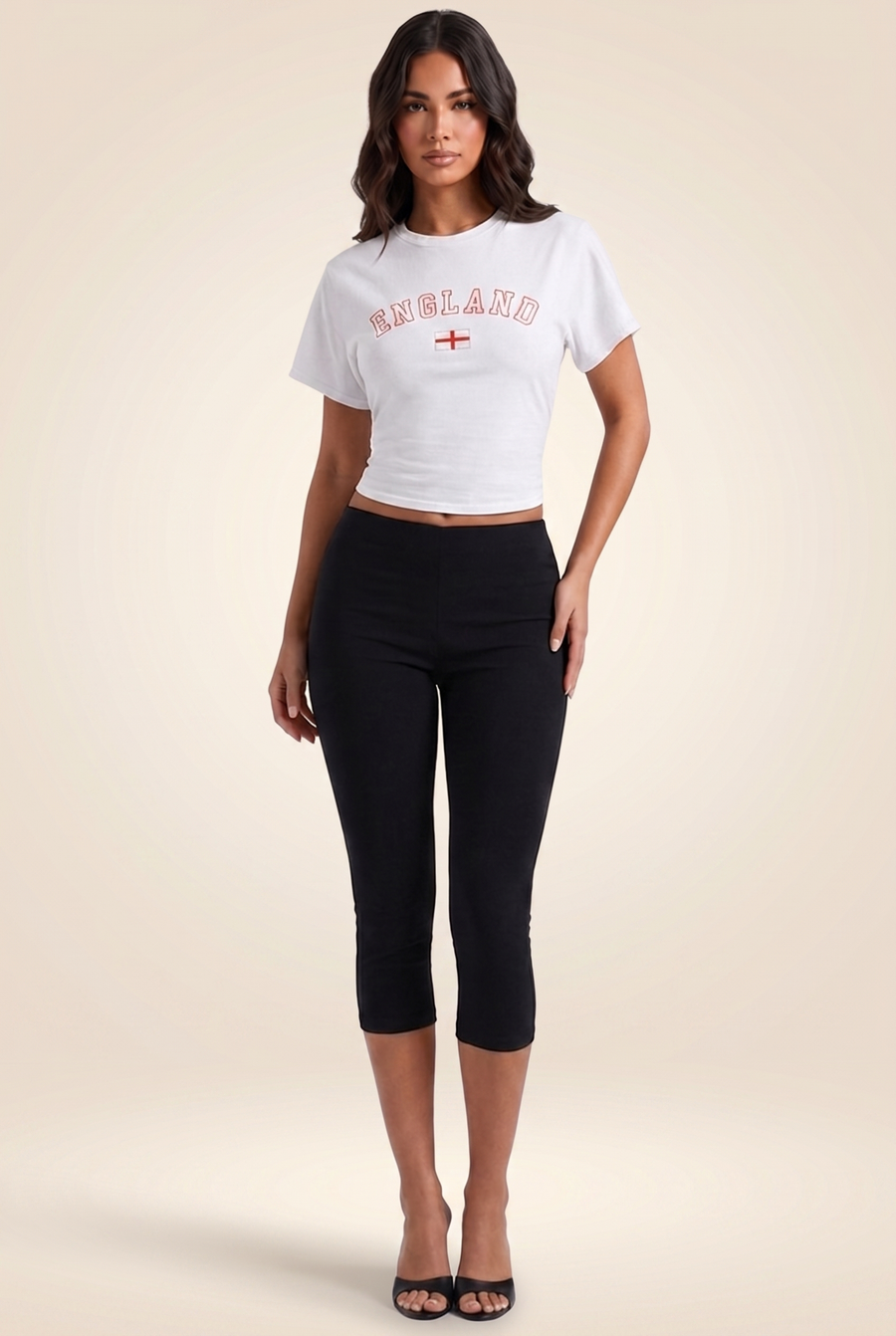 White England Graphic Short Sleeve Cinched Waist T-Shirt - Margot