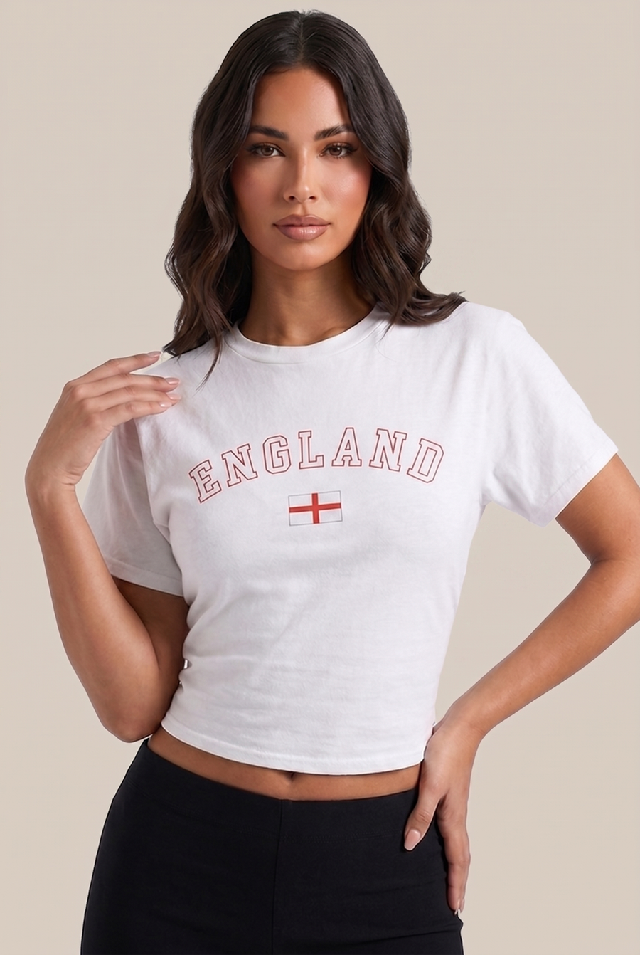 White England Graphic Short Sleeve Cinched Waist T-Shirt - Margot