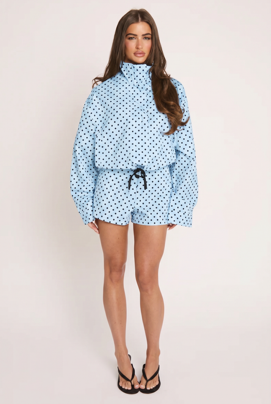 Blue Polka Dot Shorts - Demi