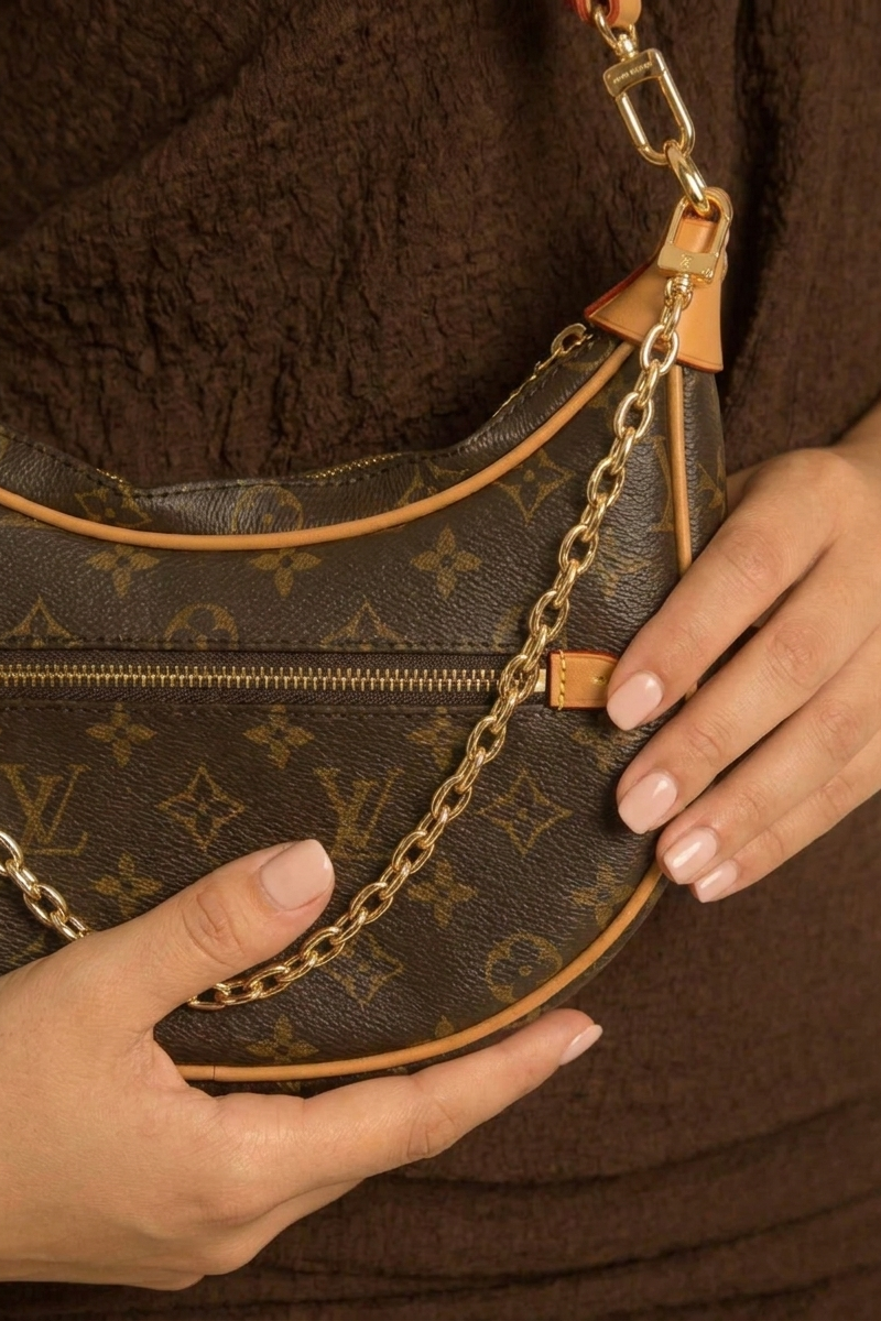 Brown Logo Detail Chain Bag - Joanne