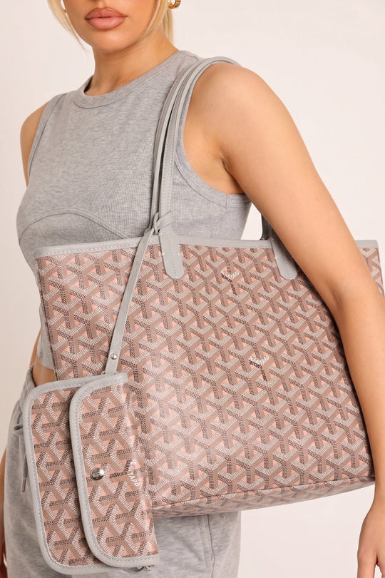 Grey Motif Tote Bag - Reenie