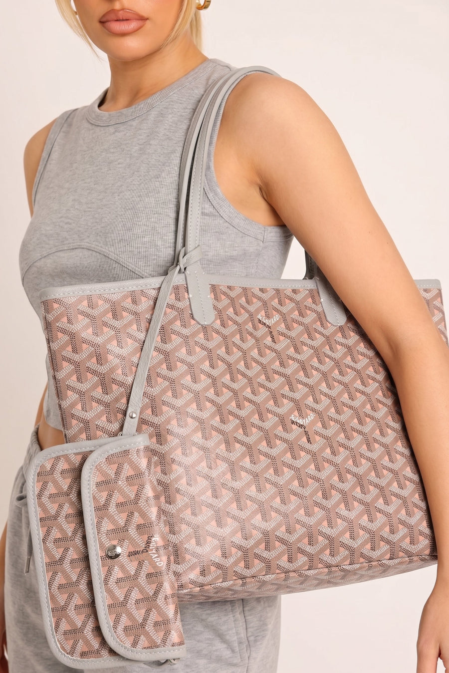 Grey Motif Tote Bag - Reenie