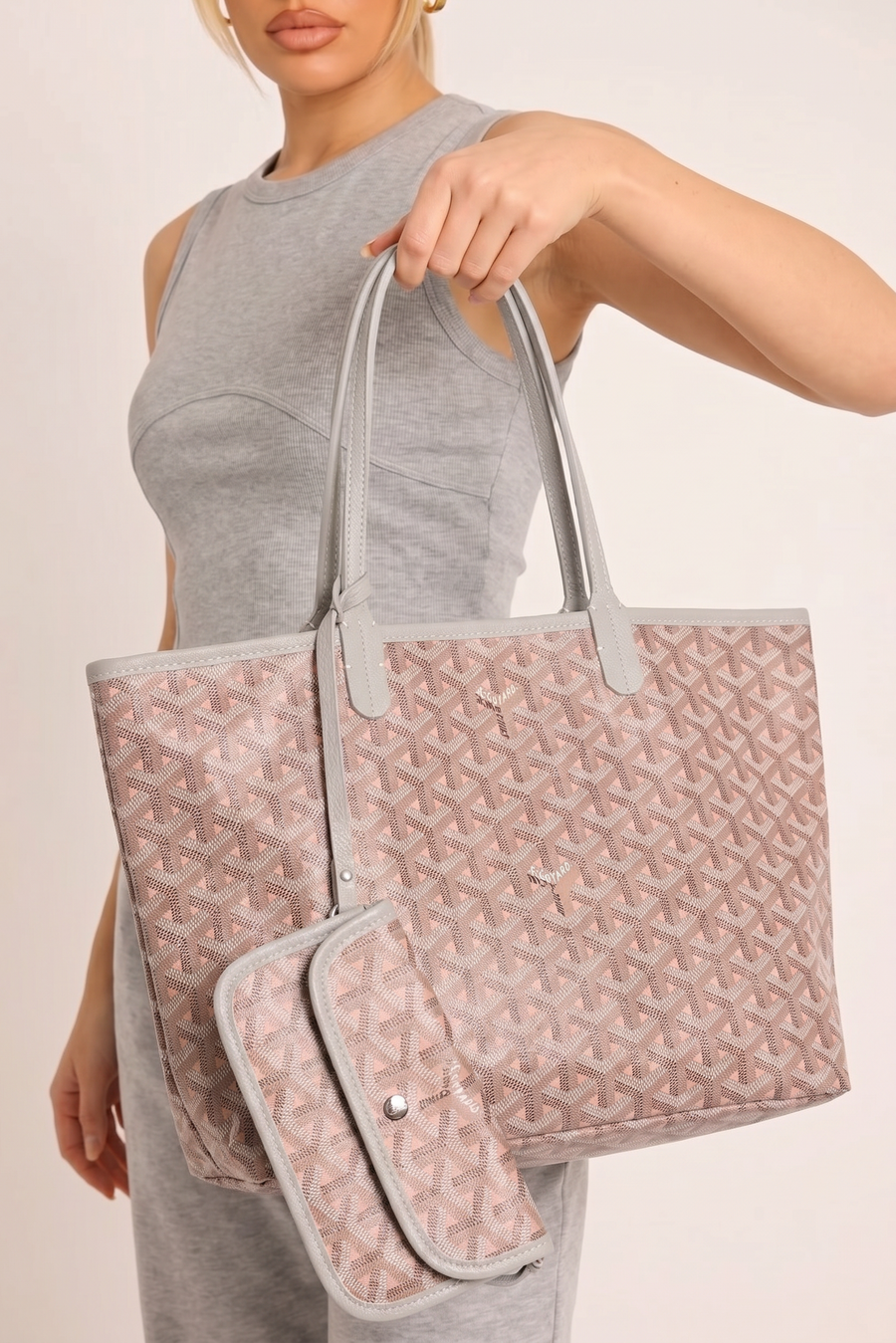 Grey Motif Tote Bag - Reenie