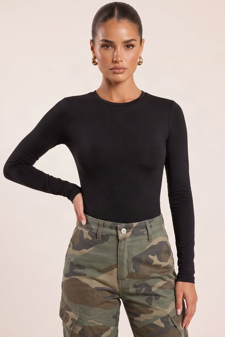 Khaki Camo Wide Leg Denim Jeans - Rohan
