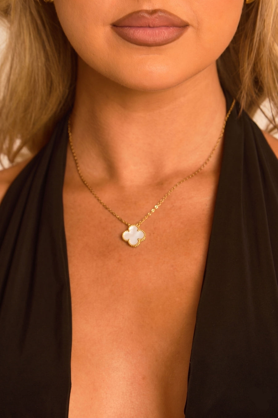 White Clover Charm Necklace - Patricia