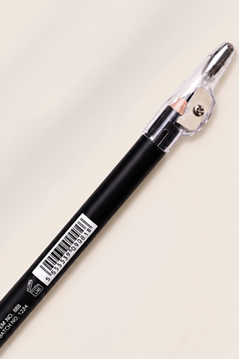 Saffron Black Eyebrow & Eyeliner With Sharpener Pencil