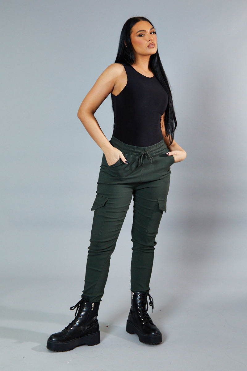 Black Round Neck Sleeveless Bodysuit - Himari