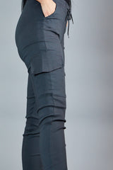 BARREL TROUSERS WITH CUFFED HEMS - Grey