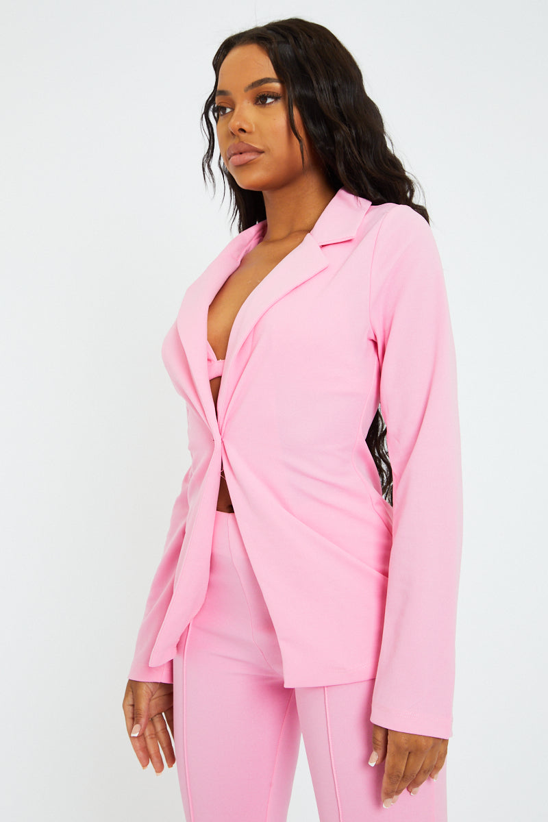 Light Pink Tailored Blazer - Casey